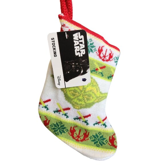 Ruz Star Wars Yoda 7.5" Christmas Stocking Home Decor NWT - Picture 1 of 4